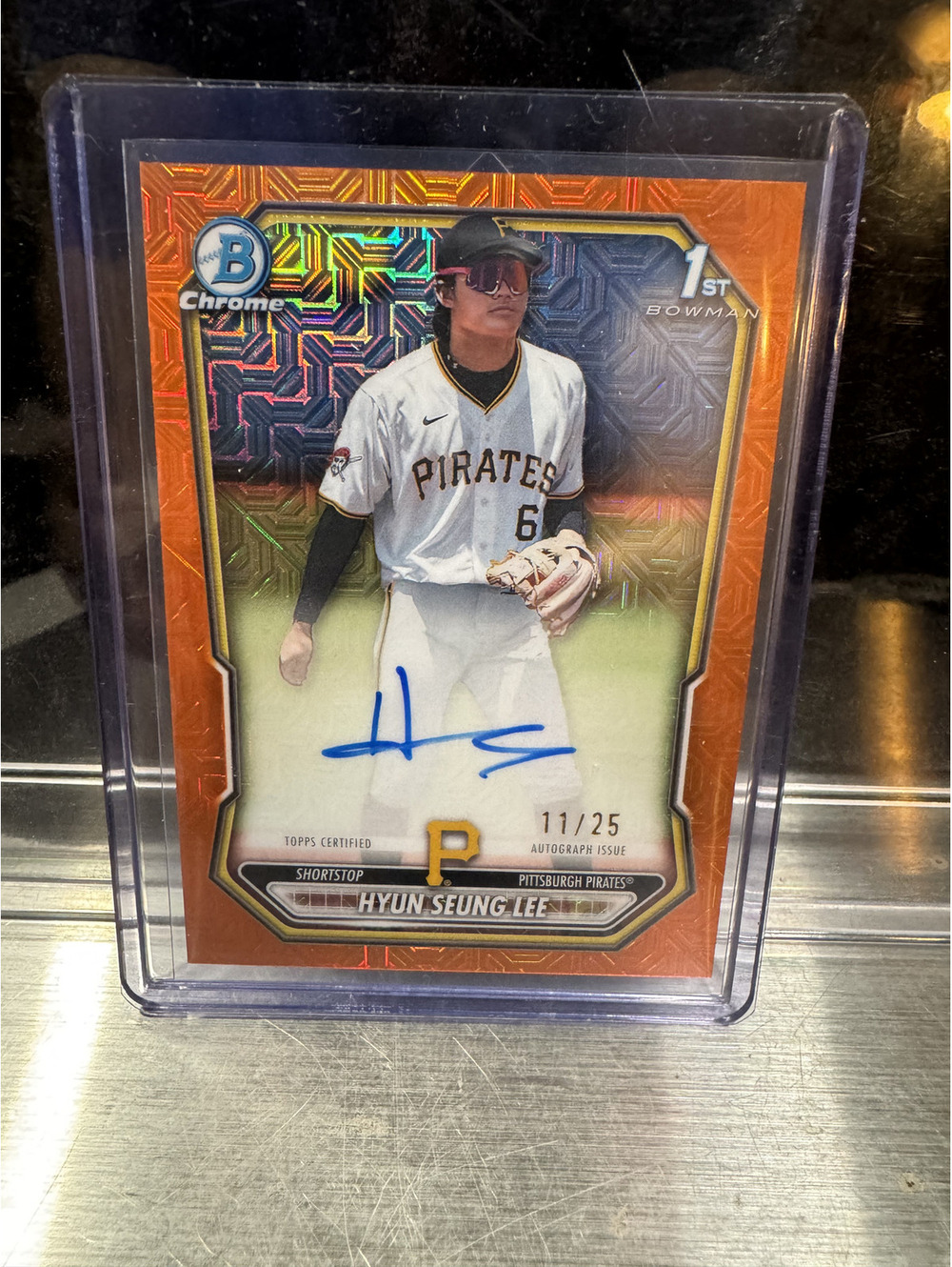 2026 Bowman Chrome Hyun Seung Lee 1st bowman orange mojo Autograph 11/25